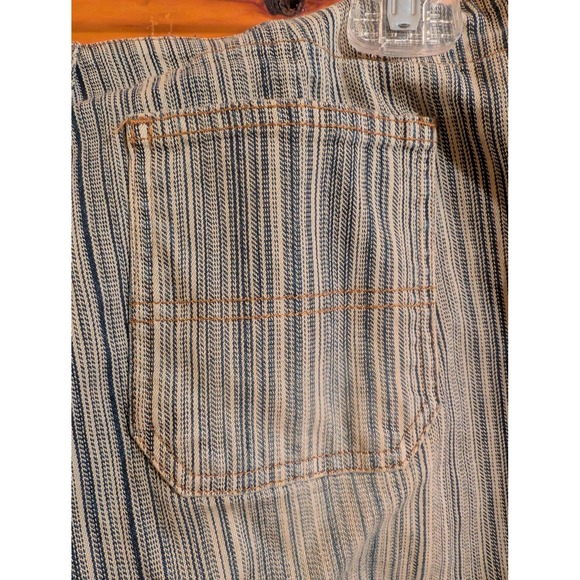 Vintage Retro Jalate Women's 11/12 Vertical Striped Jeans Stretch Casual Boho - Picture 3 of 10